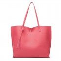 Factory direct sale  new women's shoulder bag fashion tassel Tote Bag Korean lychee pattern women's bag cross border