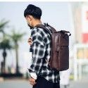 New style backpack for foreign trade men's leather business simple backpack middle school students' schoolbag personality travel computer men's bag
