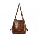 Ur bucket bag women  new crocodile pattern Single Shoulder Messenger Bag retro women's bag small bag fashion bag