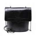 New texture small bag women  new ins mix and match Vintage bucket bag peach heart lock chain single shoulder slant
