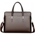 Kangaroo Leather Men's bag soft leather men's handbag horizontal briefcase men's business leisure shoulder bag custom logo