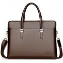 Kangaroo Leather Men's bag soft leather men's handbag horizontal briefcase men's business leisure shoulder bag custom logo