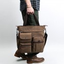 Spot amotis Korean business hand-held canvas men's bag vertical single shoulder electric messenger bag men's briefcase