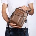 Factory direct sale men's single shoulder bag men's Cross shoulder bag Pu vertical leisure business handbag