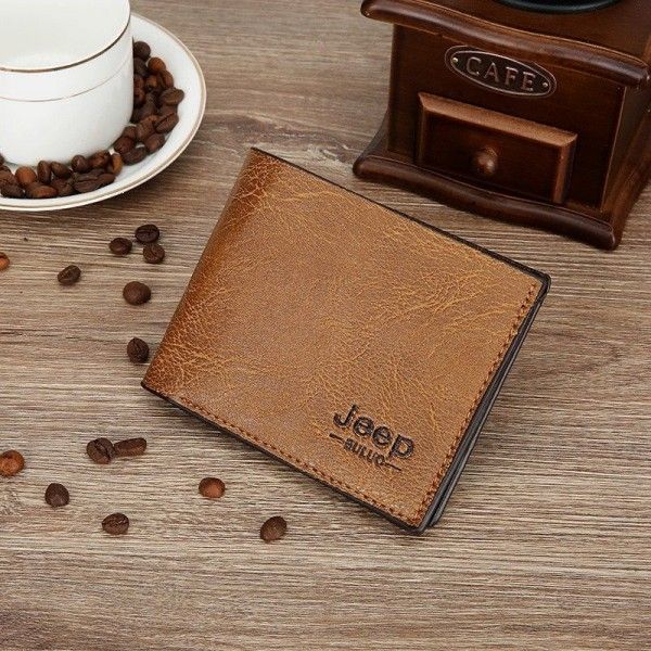 Manufacturer direct sale  Europe and America retro men's short wallet card bag zero wallet foreign trade hot spot wholesale