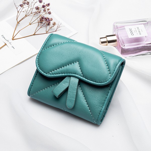  women's wallet ultra thin leather short sheepskin small change wallet 30% off Mini Wallet