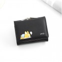 2019 new Korean women's wallet short cartoon dog zero wallet 30% coin bag buckle small wallet 