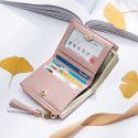 Carrken new frosted versatile Korean version change bag multi card buckle short zipper women's wallet 