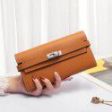 Leather women's wallet  new handbag long Kelly money collet layer leather big brand wallet