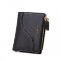 Wallet  cross border new texture double zipper women's wallet Korean fashion contrast color short Wallet 