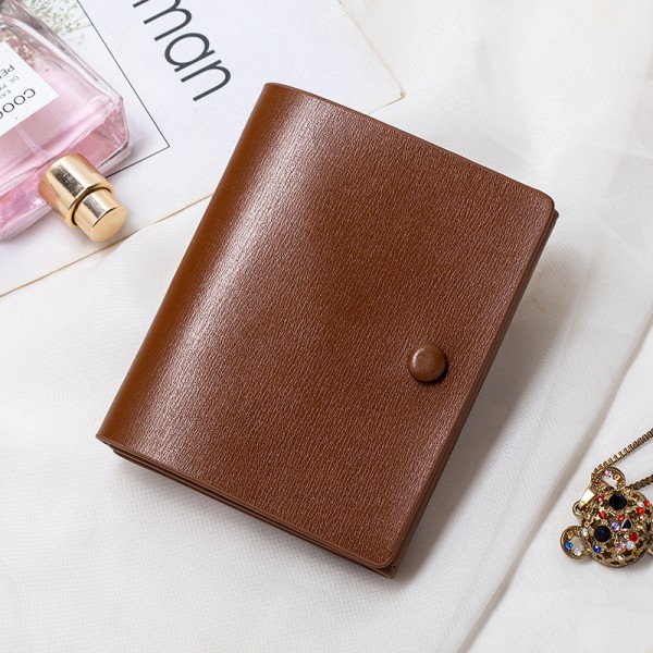 Leather Wallet women's short couple men's and women's wallet simple ultra-thin cow leather three fold ins small card bag foreign trade pure