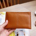 Wholesale women's zero wallet women's leather short style simple and lovely zipper top leather car key bag foreign trade