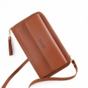  new large capacity multifunctional solid color single shoulder small bag fashion simple horizontal messenger mobile phone bag for women 