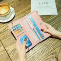 Manufacturer direct selling  new women's wallet Korean frosted Long Wallet multi card position zipper buckle card bag 