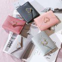 Factory direct sales wholesale  New Retro small fresh metal heart-shaped short wallet women's Student Wallet 