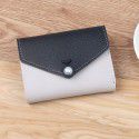Small wallet  new wallet women's short wallet Korean version contrast color simple personality handheld Mini zero wallet 