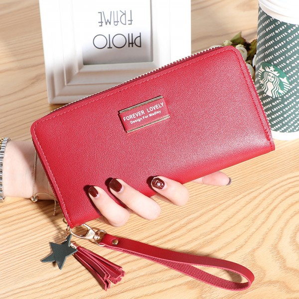  new three fold Long Wallet women's handbag women's fashion Korean version high-capacity zipper wallet wallet 