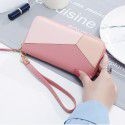 New Fashion genuine leather women's handbag Long Wallet antimagnetic women's purse splicing fashion handbag