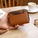  women's organ card bag women's leather Leather Mini zipper zero wallet