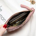 Leather zero wallet women's Mini Wallet sheepskin zipper thin zipper short girls purses coin bag ins