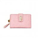 New women's three fold Wallet short handbag Pu zipper bag Korean diamond round lock tassel manual Wallet 