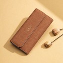  new women's wallet Korean fashion frosted hand bag long bronzed zipper buckle mobile phone bag 