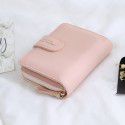 Cross border  new wallet women's short wallet Japanese and Korean version simple fashion zipper small bag buckle Wallet 