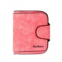 2019 new women's short wallet candy color wallet large capacity retro frosted Leather Wallet 