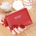  new cross-border women's wallet short side zipper change card bag two folding fashion simple Korean Wallet 