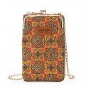  new women's wallet wood grain soft zipper mobile phone bag fashion Korean Style Wallet medium and long card bag 