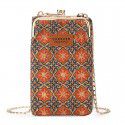  new women's wallet wood grain soft zipper mobile phone bag fashion Korean Style Wallet medium and long card bag 