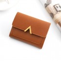 2019 new Korean simple women's wallet short large capacity girls' wallet student small card bag zero wallet 