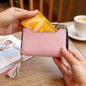  women's organ card bag women's leather Leather Mini zipper zero wallet