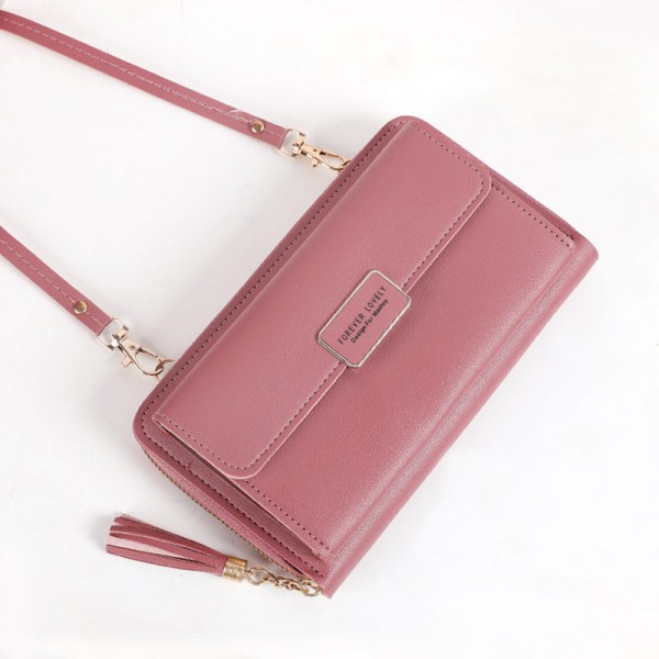Manufacturer direct selling new high-capacity multifunctional solid color single shoulder small bag fashion simple messenger mobile phone bag for women 