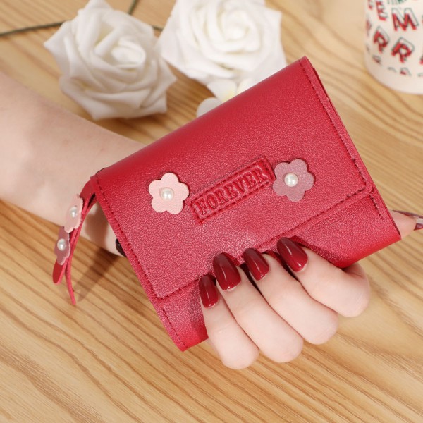 Manufacturer direct selling  Korean version new women's wallet short creative fashion wallet student buckle zero wallet 