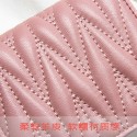  new wallet leather women's sheepskin fold double Mini Compact ins folding Thin Wallet