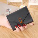  new women's wallet small 30% discount short fashion leather bag hand bag multi card slot card bag multi-functional Wallet 