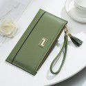 New PU leather women's handbag wholesale large capacity zipper wallet direct selling Korean fashion thin mobile phone bag 