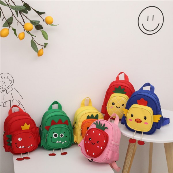 Anti lost children's bag kindergarten 1-3-year-old baby snack backpack fashion boys and girls cartoon backpack wholesale 