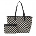 2021 autumn and winter new high-capacity tote bag women's Korean version trendy chessboard checkered leisure Shoulder Bag Fashion child and mother bag 
