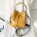 Cross border consignment stone bucket shoulder bag  summer new Korean personalized printing diagonal women's zero wallet 
