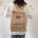 2021 new soft warm autumn winter backpack lovely Korean Student Backpack fresh and sweet Plush women's bag 