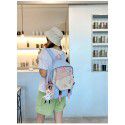 Color matching backpack schoolbag female Korean version Harajuku junior high school students Mori Department lovely canvas fashion Campus 