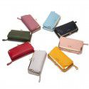Candy color fashion large capacity mobile phone bag women's lock Single Shoulder Messenger Bag square PU leather change handbag 