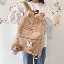 Net red wool bag women's bag  autumn and winter new fashion Korean version versatile lamb wool backpack fashion Backpack 