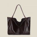 High capacity tote bag bags summer bag retro simple leather commuter women's bag manufacturer direct sales 