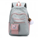 2020 new color contrast Nylon Backpack junior high school student schoolbag ins fashion male and female outdoor waterproof Backpack 
