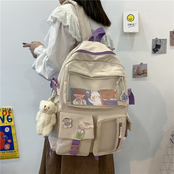 Japanese Harajuku ancient girl schoolbag female Korean ins college style fashion backpack Student Backpack 