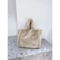  autumn and winter new plush bag women's tote bag women's large capacity versatile Tote plush cloth shoulder bag 