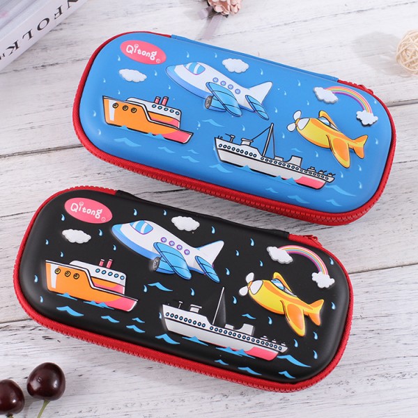 Net red new 3D relief stationery box Korean cute junior high school pencil box large capacity pencil bag simple for primary school students